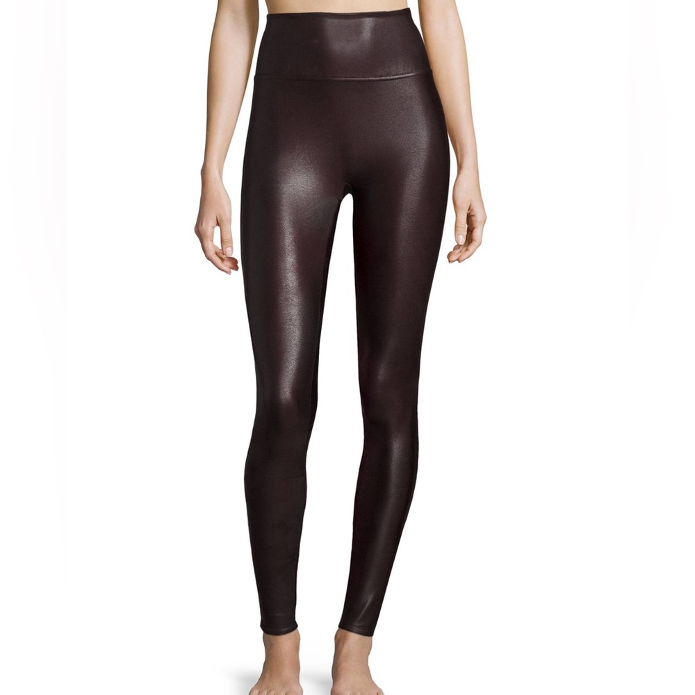 Spanx Faux Leather Black Leggings - Size Medium
